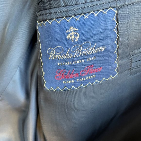 Black Brooks Brothers Golden Fleece 3-Button Suit Jacket - Picture 4 of 5